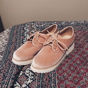 ASOS velvet platform